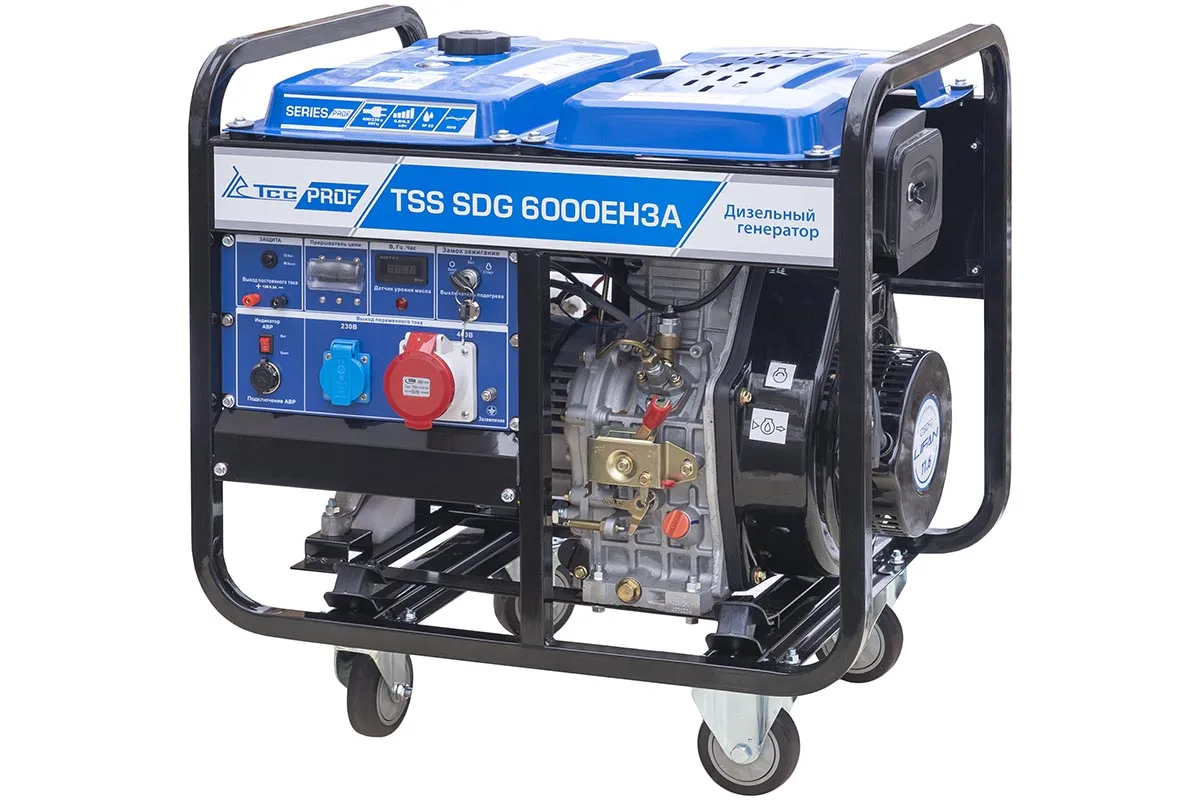 Генератор дизельный TSS SDG 6000EH3A для трёхфазного питания