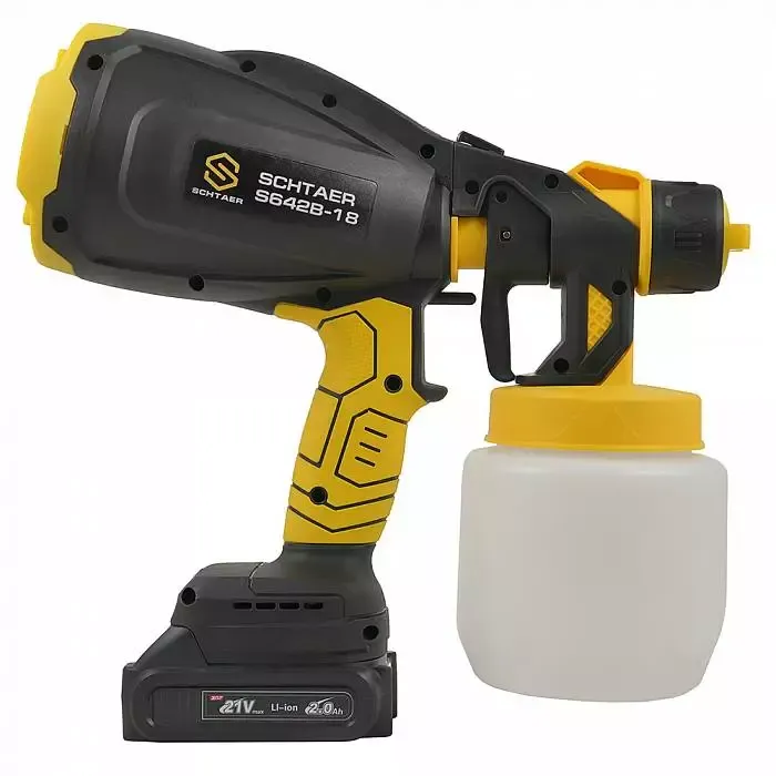 Schtaer S642B-18 аккумуляторный окрасочный пистолет DC21V 120W сопло 1.8 для покраски
