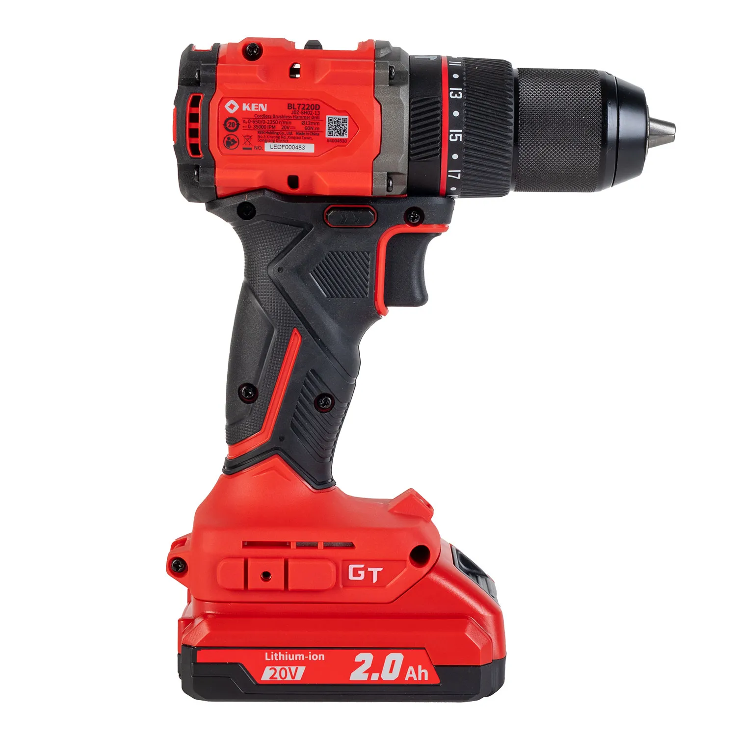 Шуруповерт KEN BL7220D-20C бесщеточный инструмент