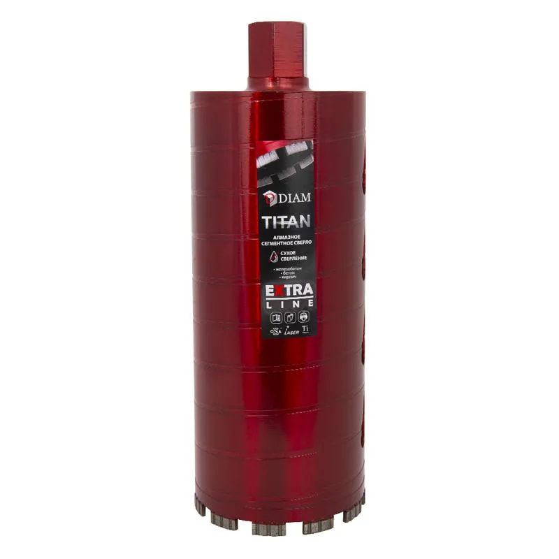 Сегментное сверло 132x300x1,1/4UNC алмазное EXTRA LINE TITAN DIAM