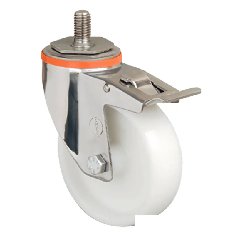 Колесо нейлоновое EM05 ZKZ 80 F (INOX) для тележек и складской техники