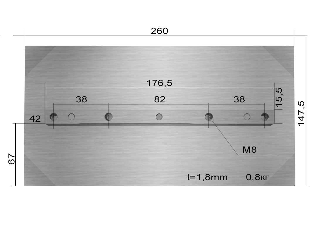 Лопасти 800 TSS DMD1000 (к-т из 4 лопастей) для затирки бетона