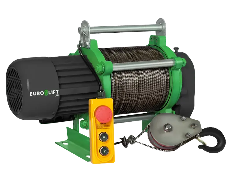 Электрическая лебедка KCD 300/600 кг, 70/35 м 220В «EURO-LIFT»