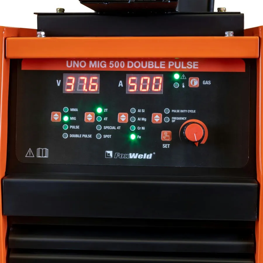 Полуавтомат сварочный MIG 500 DOUBLE PULSE "UNO" (Источник питания+МП+Тележка+БЖО - 2 упак.)