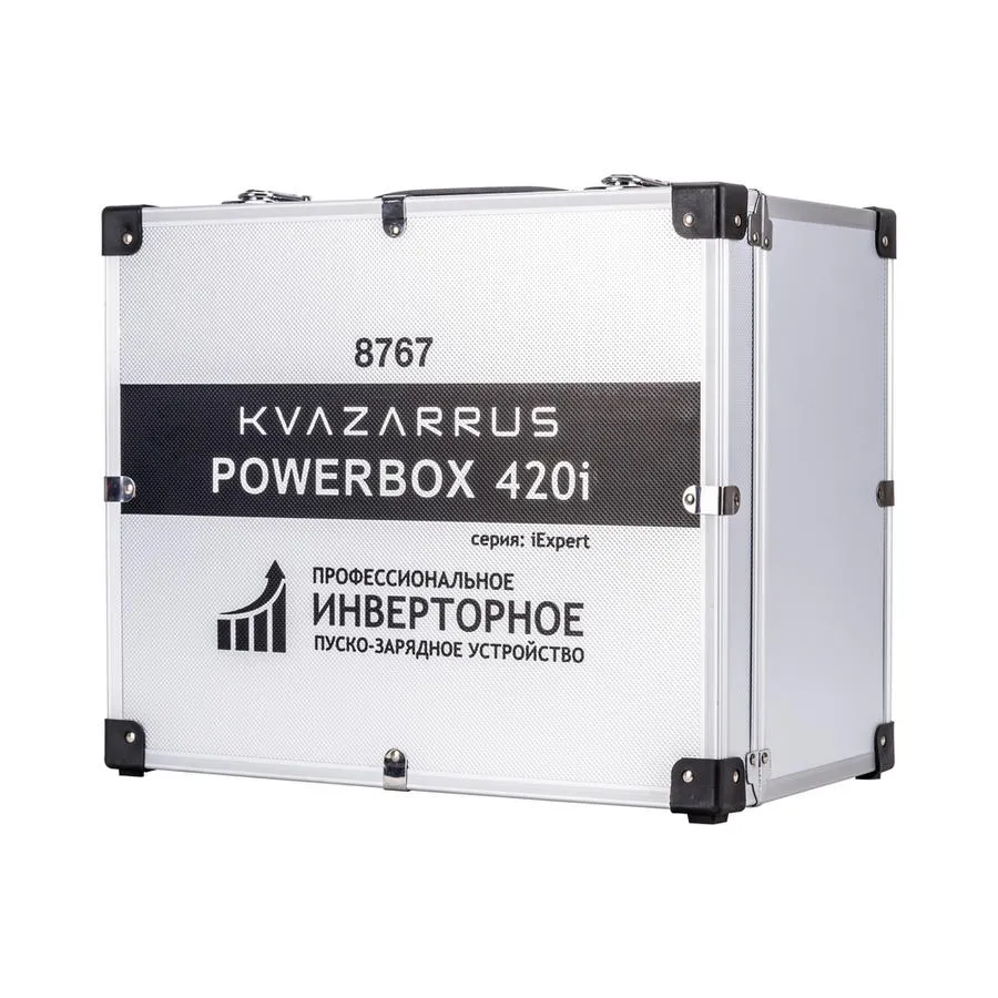 Пуско-зарядное устройство инверторное KVAZARRUS PowerBox 420i, таймер, алюминиевый кейс