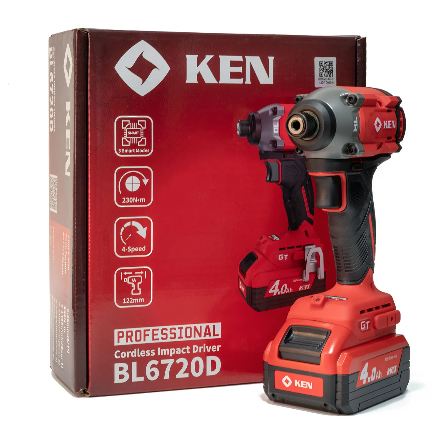 Шуруповерт KEN BL6720D-40C ударный бесщеточный инструмент