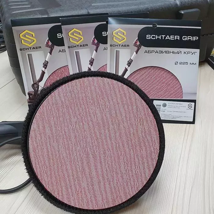 Абразивный круг SCHTAER GRIP Mesh 225 мм на сетчатой основе 5 шт в наборе GRIPMESH225P240-5 для шлифовки