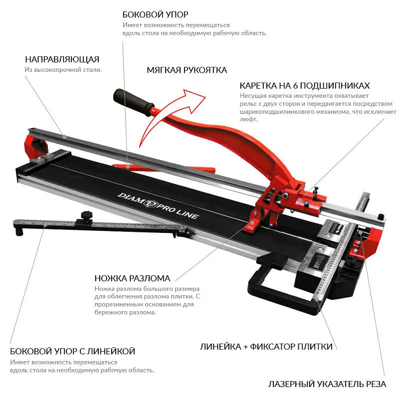 Плиткорез DIAM PROLINE-1200L 1200 мм
