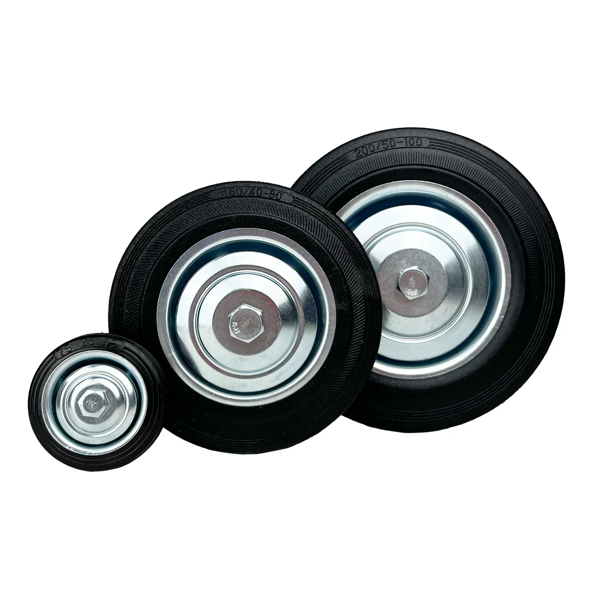 Колесо на ось HITCH 75*22 резина черная С92 SZ084858