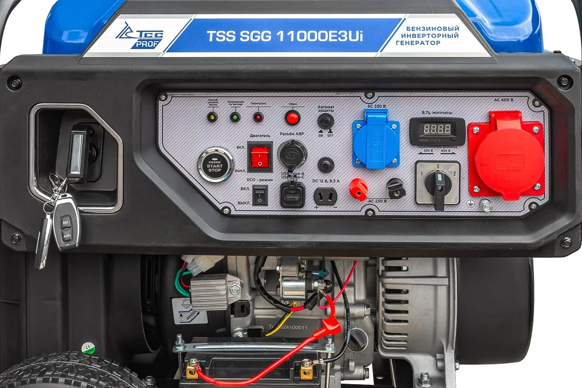 Генератор бензиновый инверторный TSS SGG 11000E3Ui для строительных объектов
