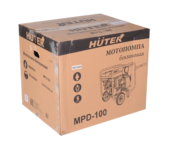 Мотопомпа бензиновая HUTER MPD-100