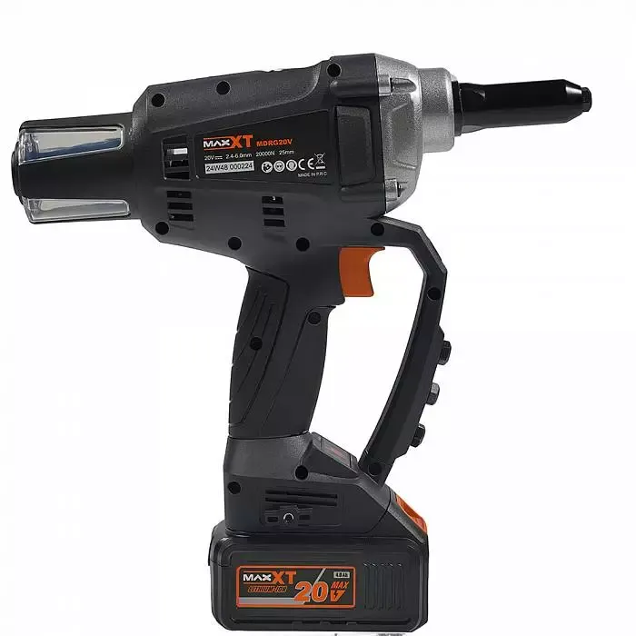 Аккумуляторный заклепочник MAXXT MDRG20V, с бесщеточным мотором, 20V/4.0AH для заклепок