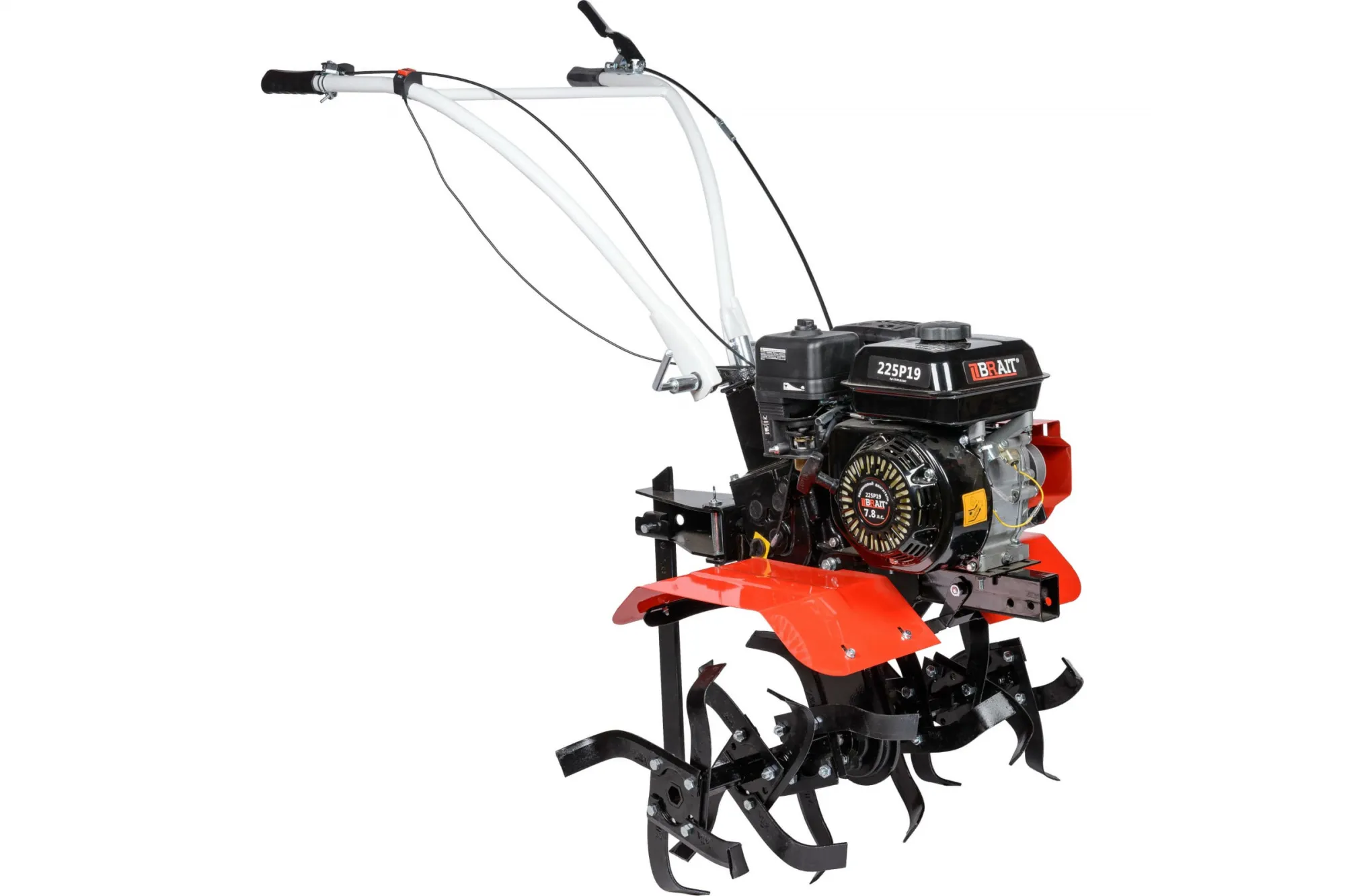 Бензиновый мотоблок BRAIT MKP403W мощность ( 7.8 л.с ) ( колеса 19*7-8 EXTREME, 3 вперед/1 назад, чугунный редуктор)